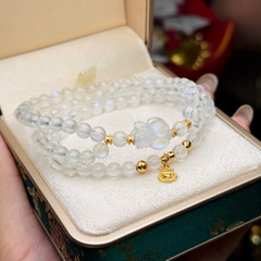 Chuỗi đá moon 5li mix charm bạc mạ