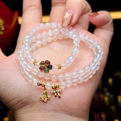 Chuỗi đá moon 5li mix charm bạc mạ