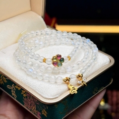 Chuỗi đá moon 5li mix charm bạc mạ