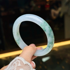 Vòng Bản Tròn Ngọc Phỉ Thúy Băng Phiêu Hoa – Tuyệt Tác Thiên Nhiên Thanh Tao