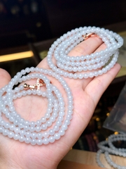 Chuỗi Ngọc Phỉ Thuý Trắng 5li – Vẻ Đẹp Thanh Khiết & Sang Trọng