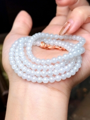 Chuỗi Ngọc Phỉ Thuý Trắng 5li – Vẻ Đẹp Thanh Khiết & Sang Trọng