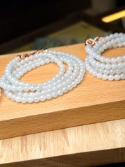Chuỗi Ngọc Phỉ Thuý Trắng 5li – Vẻ Đẹp Thanh Khiết & Sang Trọng