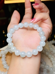 Chuỗi Phỉ Thuý Trắng 10li – Vẻ Đẹp Thuần Khiết & Tinh Tế