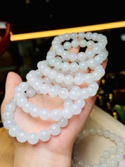 Chuỗi Phỉ Thuý Trắng 10li – Vẻ Đẹp Thuần Khiết & Tinh Tế