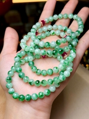 Chuỗi Đơn Phỉ Thuý Hoa Bay Xanh Táo 7li – Vẻ Đẹp Thanh Nhã & May Mắn