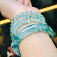 Chuỗi Phỉ Thuý Cao Băng Chủng Phiêu Hoa 6mm – Vẻ Đẹp Thanh Khiết & Sang Trọng