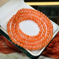 Chuỗi Ngọc Nam Hồng 5mm – Sắc Đỏ Cam Thời Thượng & Cuốn Hút