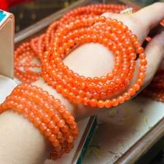 Chuỗi Ngọc Nam Hồng 5mm – Sắc Đỏ Cam Thời Thượng & Cuốn Hút