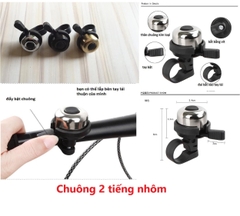 Chuông xe đạp loại 2 tiếng chất liệu hợp kim nhôm - hàng nhập khẩu