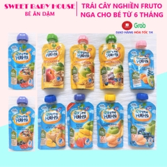 Hoa quả nghiền Fruto - táo mơ sốt kem