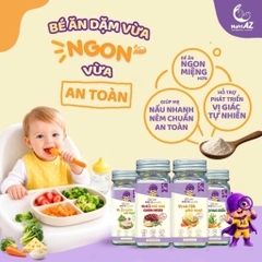 Hạt nêm ăn dặm không muối NutriAZ 55g - Gia vị ăn dặm rau củ an toàn cho bé từ 6 tháng - Sweet Baby House