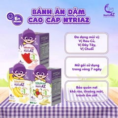 Bánh gạo ăn dặm cao cấp NutriAZ vị trái cây, rau củ 30g cho bé từ 6 tháng - Sweet Baby House