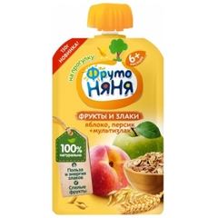 Hoa quả nghiền Fruto - táo mơ sốt kem