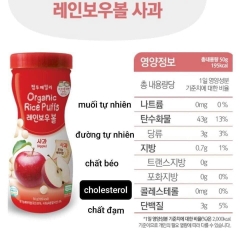 Bánh gạo ăn dặm hữu cơ Organic Rice Puffs Hàn Quốc cho bé từ 6 tháng tuổi
