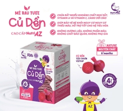 Mì ăn dặm rau củ NutriAZ 120g cho bé từ 6 tháng - Sweet Baby House
