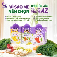 Bánh gạo ăn dặm cao cấp NutriAZ vị trái cây, rau củ 30g cho bé từ 6 tháng - Sweet Baby House