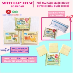 Phô mai tách muối hữu cơ Hàn Quốc cho bé ăn dặm từ 6 tháng - Sweet Baby House