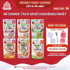 Mì Somen tách muối Hakubaku Nhật cho bé ăn dặm 5 tháng 7 tháng 9 tháng - Sweet Baby House