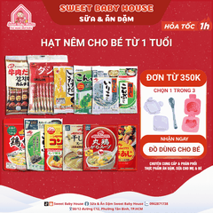 Hạt nêm cho bé - Hạt nêm thịt heo, bò, gà, tôm, sò điệp, rong biển, tảo bẹ Nhật Bản cho bé từ 1 tuổi - Sweet Baby House