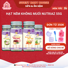 Hạt nêm ăn dặm không muối NutriAZ 55g - Gia vị ăn dặm rau củ an toàn cho bé từ 6 tháng - Sweet Baby House