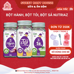 Bột hành, bột tỏi, bột sả NutriAZ - Gia vị an toàn cho bé ăn dặm từ 6 tháng - Sweet Baby House