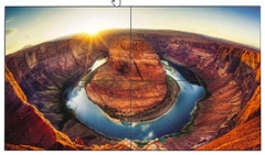 55VM5B 0.9mm (Top/Bottom/Left/Right even bezel) / 1.8mm *B to B : Panel Bezel + Panel Bezel