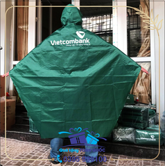 Áo mưa mầu xanh Vietcombank