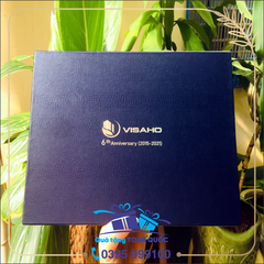 Bộ quà tặng sổ + bút ký parker + ví name card Visaho