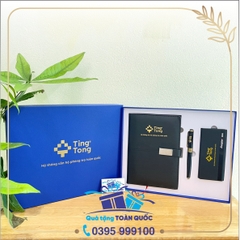 #1 Bộ quà tặng sổ da, bút ký và pin sạc dự phòng Energizer chính hãng