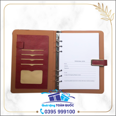 Sổ da mầu đỏ 02