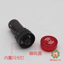 AD16-16SM Đèn Còi báo màu đỏ 16mm