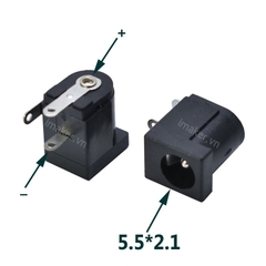 DC5521 Đầu nối nguồn DC Cái 5521 hàn PCB Kim 2.1mm