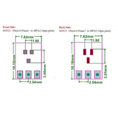 Đế ra chân SMD sang DIP SOT23-3