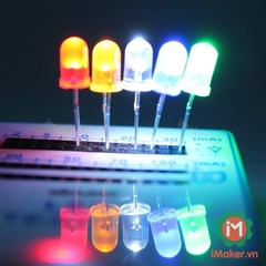 Hộp 100 LED 5 màu kích thước 3mm và 5mm