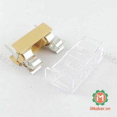 Hộp Cầu chì 5x20cm có nắp màu vàng hàn PCB