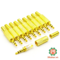Jack audio 3.5mm vỏ kim loại màu gold