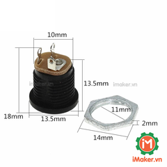 Jack DC Cái DC-022 Khóa Ốc  Kim 2.1mm , DC022
