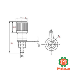 JS-910B Đế Banana 4mm Cái dài 33mm màu Đen