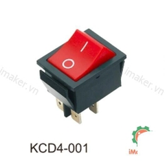 KCD4-4P công tắc ON-OFF màu đỏ 4 chân 15A