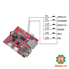 Mạch khuếch đại âm thanh 4.1 USB TF có bluetooth và kèm remote