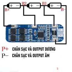 Mạch sạc Pin 18650 3 Viên 3S 10A có bảo vệ