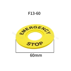 Nhãn nút nhấn Enstop Emergency Stop 60mm