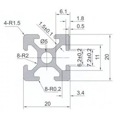 Nhôm định hình 2020 EU Trắng - YÊU CẦU ĐẶT TRƯỚC