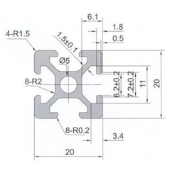 Nhôm định hình 2020 EU Trắng