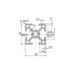 Nhôm định hình 3030 EU màu trắng