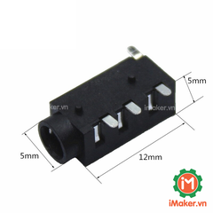 PJ-320D Cổng Audio 3.5mm 3 Cực 4 chân Dán SMD