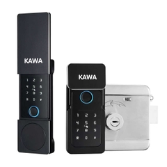 Khóa vân tay cổng sắt 2 mặt vân tay KAWA-KC02