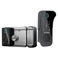 Khóa vân tay cổng sắt 2 mặt vân tay KAWA-KC02