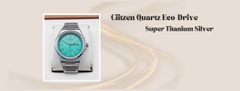 Citizen Quartz Eco-Drive Super Titanium Silver AW0130-85M Tiffany – Đồng Hồ Nhật Bản Cao Cấp